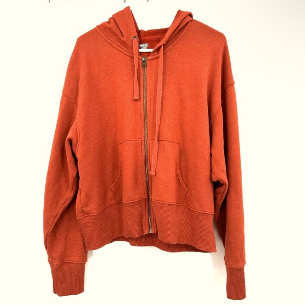 Aerie orange zip up sweatshirt